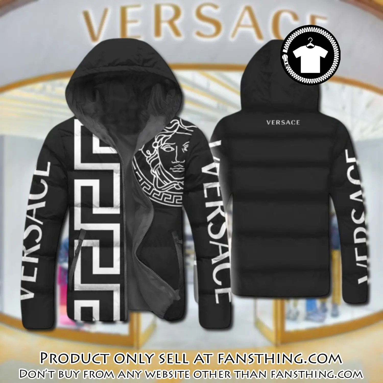 Versace downfilled coat ultralight down jacket outdoor jacket warm outwear dfj1024 fst0254877